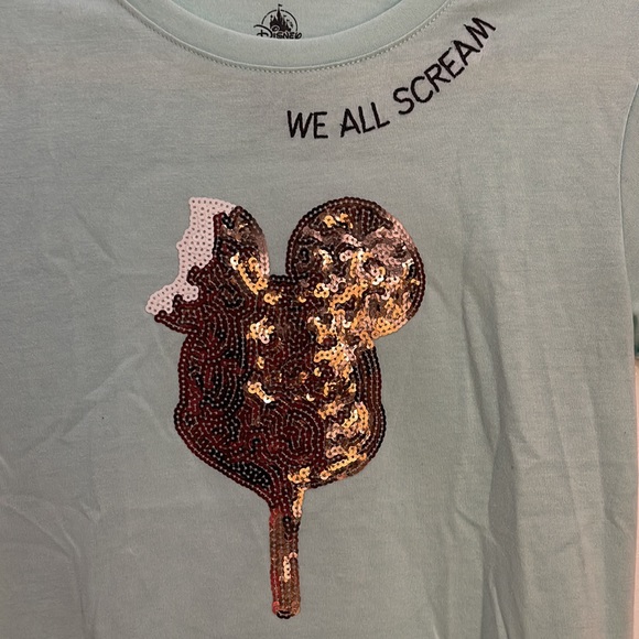DISNEY | Women’s Mickey Mouse Ice Cream Bar Sequin Top Walt Disney World XS - Picture 4 of 9